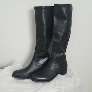 Black knee high stretch boots - long tall sally